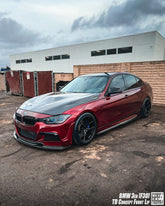 BMW 3 Series M Sport 340i 335i F30 2012 2013 2014 2015 2016 2017 2018 2019 with Aftermarket Parts - V2 Front Bumper Air Diverter Canards & Front Lip Carbon Fiber/FRP from Geex Village